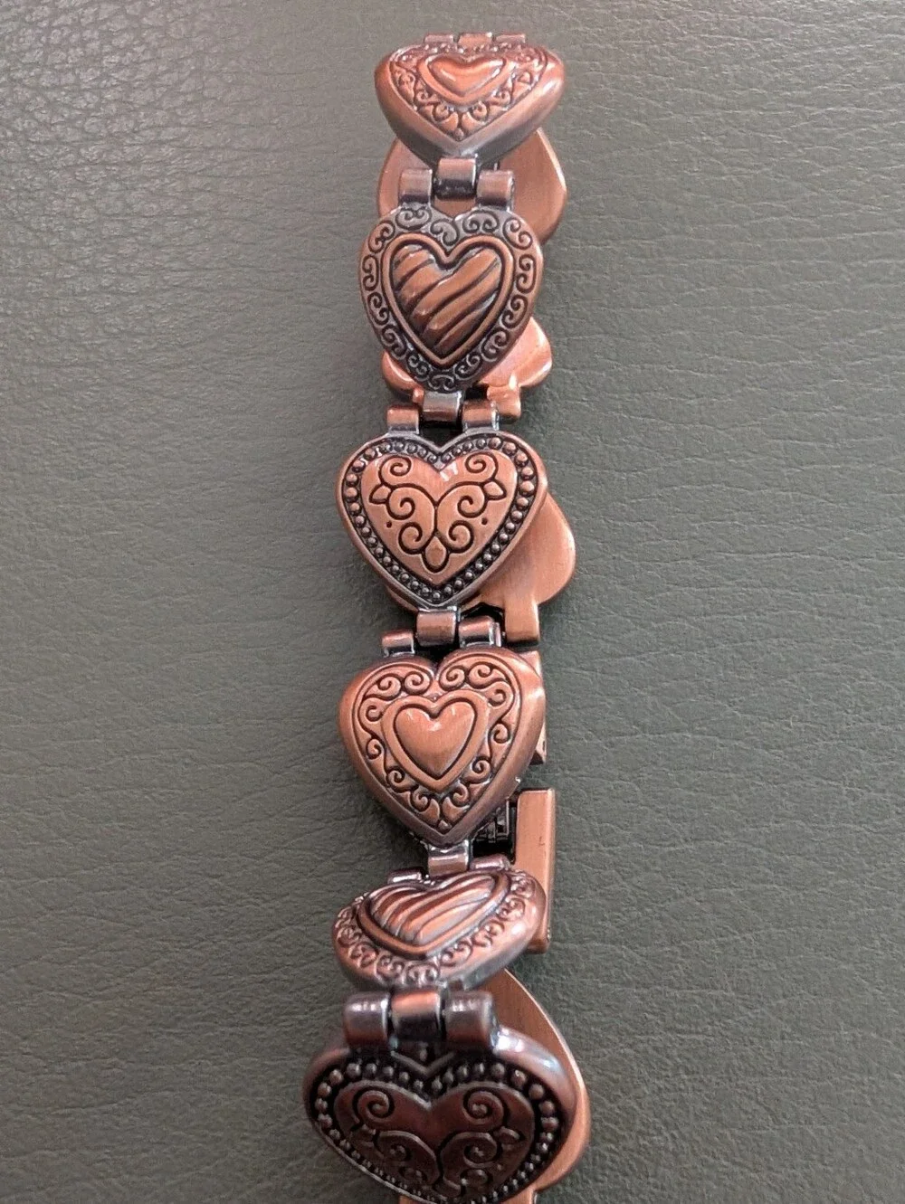 Heart Shaped Copper Panel Magnetic Therapy Bracelet